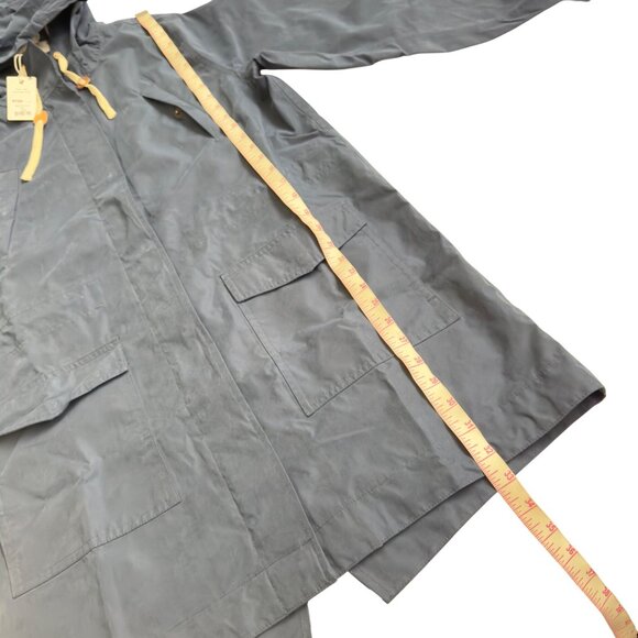 Marine Layer Milie Navy Blue Raincoat Hooded Lightweight Coat Large snap/zip New - Picture 9 of 16